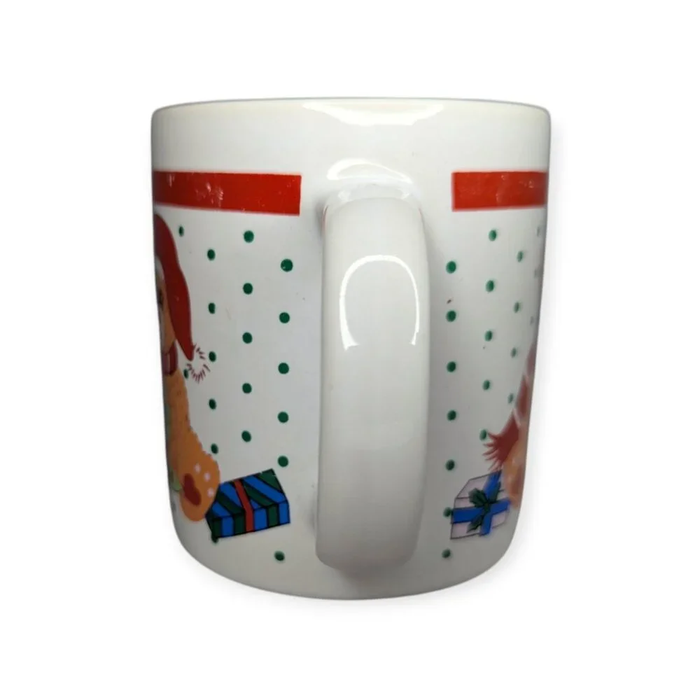 Holiday Coffee Mug Christmas Holiday Tree Teddy Bear Mug Cup 10 oz.